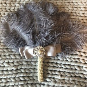 Grey feather fan 1920’s